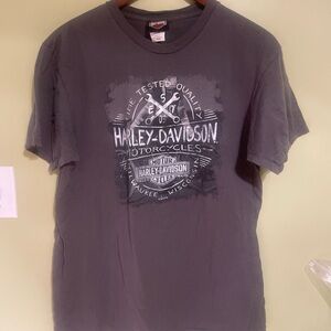 Harley-Davidson Men's Gray Graphic T‑Shirt Pirate Stonewall Orange VA